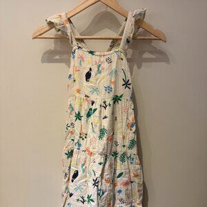 Hannah Andersson Girls 130 US 8 Smocked Dress Exotic Birds